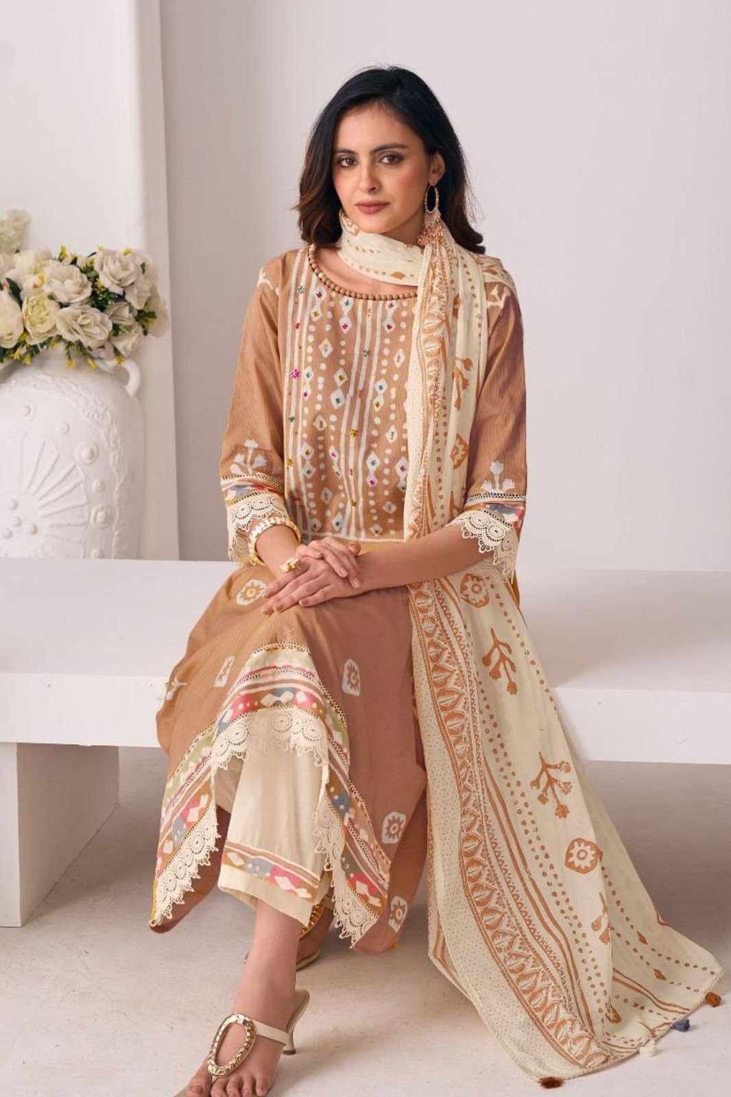Jay Vijay Prints Ishreen 3280 Pure Cotton Ladies Suit 3280-D