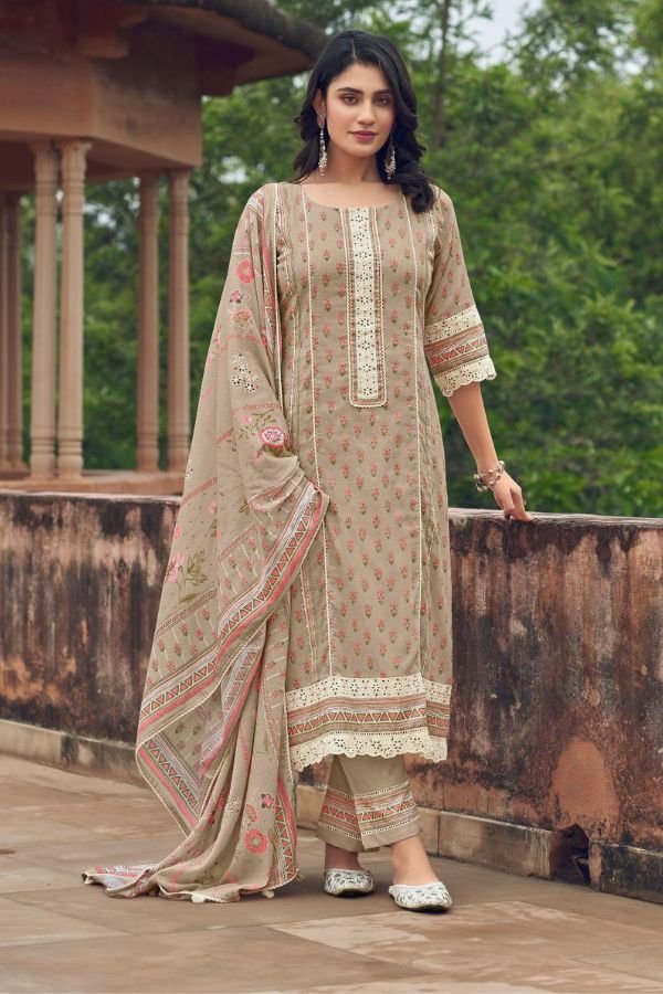 Jay Vijay Prints Karigari Tales Pure Mal Mal Cotton Suit 11145