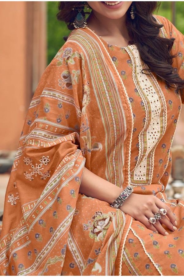 Jay Vijay Prints Karigari Tales Pure Mal Mal Cotton Suit 11141