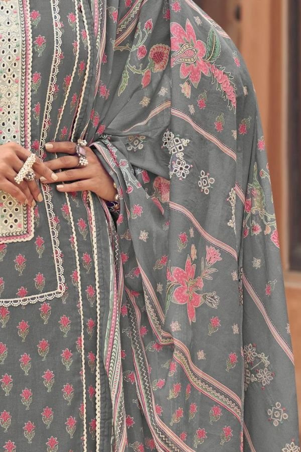 Jay Vijay Prints Karigari Tales Pure Mal Mal Cotton Suit 11142