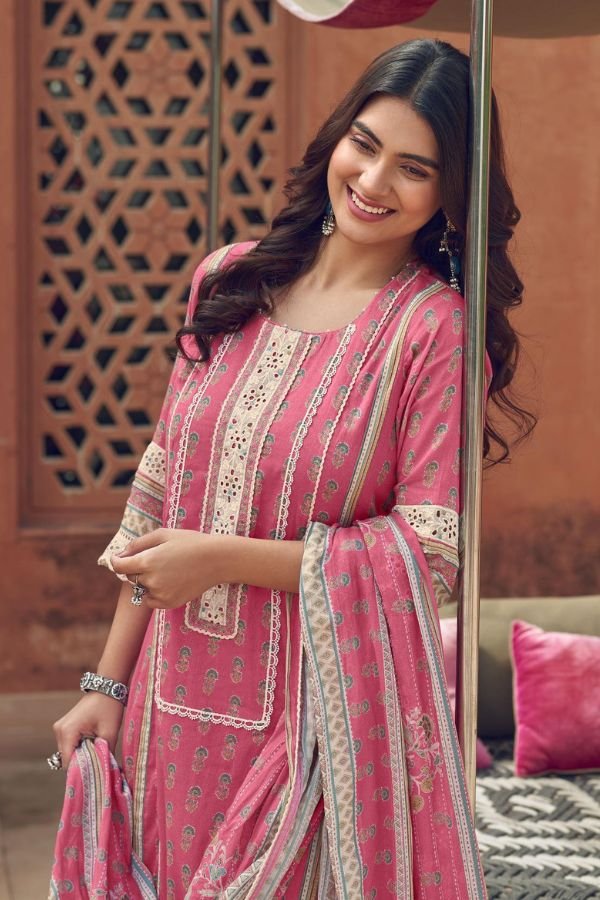 Jay Vijay Prints Karigari Tales Pure Mal Mal Cotton Suit 11143