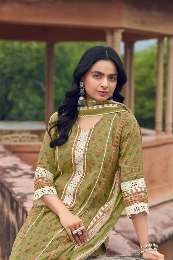 Jay Vijay Prints Karigari Tales Pure Mal Mal Cotton Suit 11146