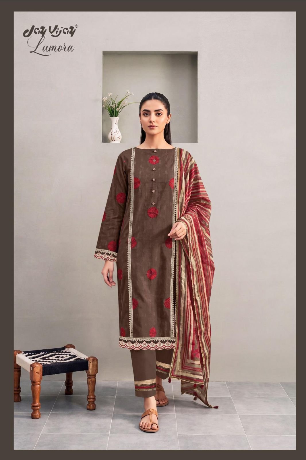 Jay Vijay Prints Lumora Premium Cotton Ladies Suit 3304-A