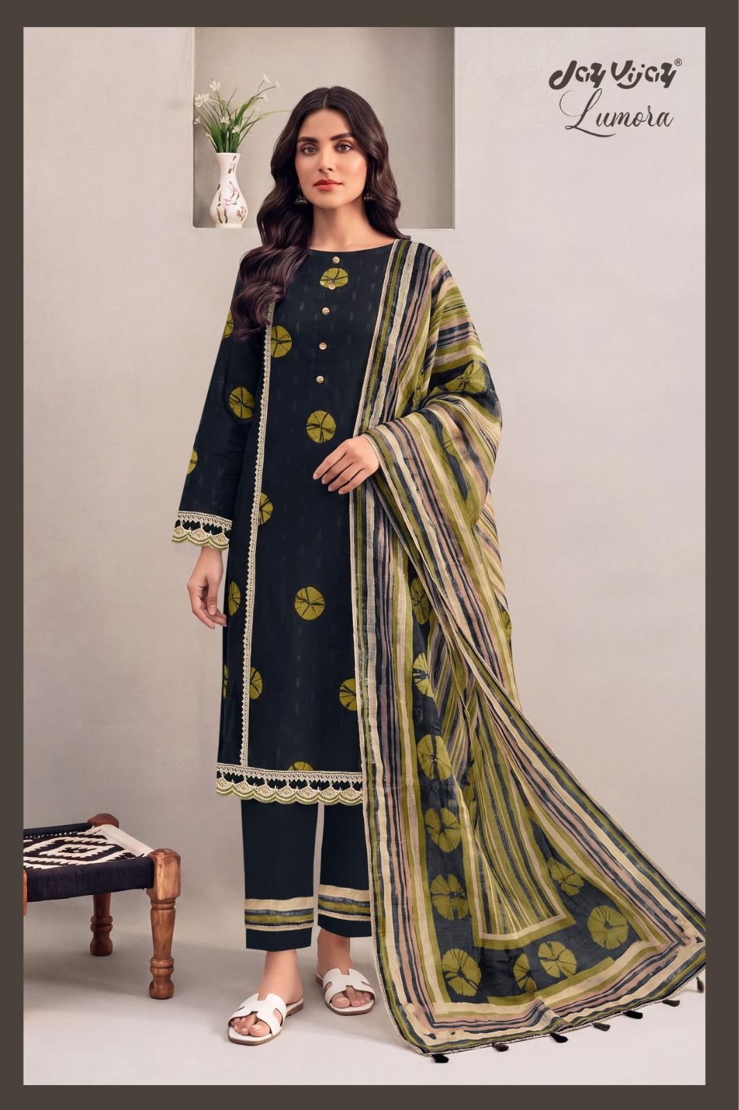 Jay Vijay Prints Lumora Premium Cotton Ladies Suit 3304-B