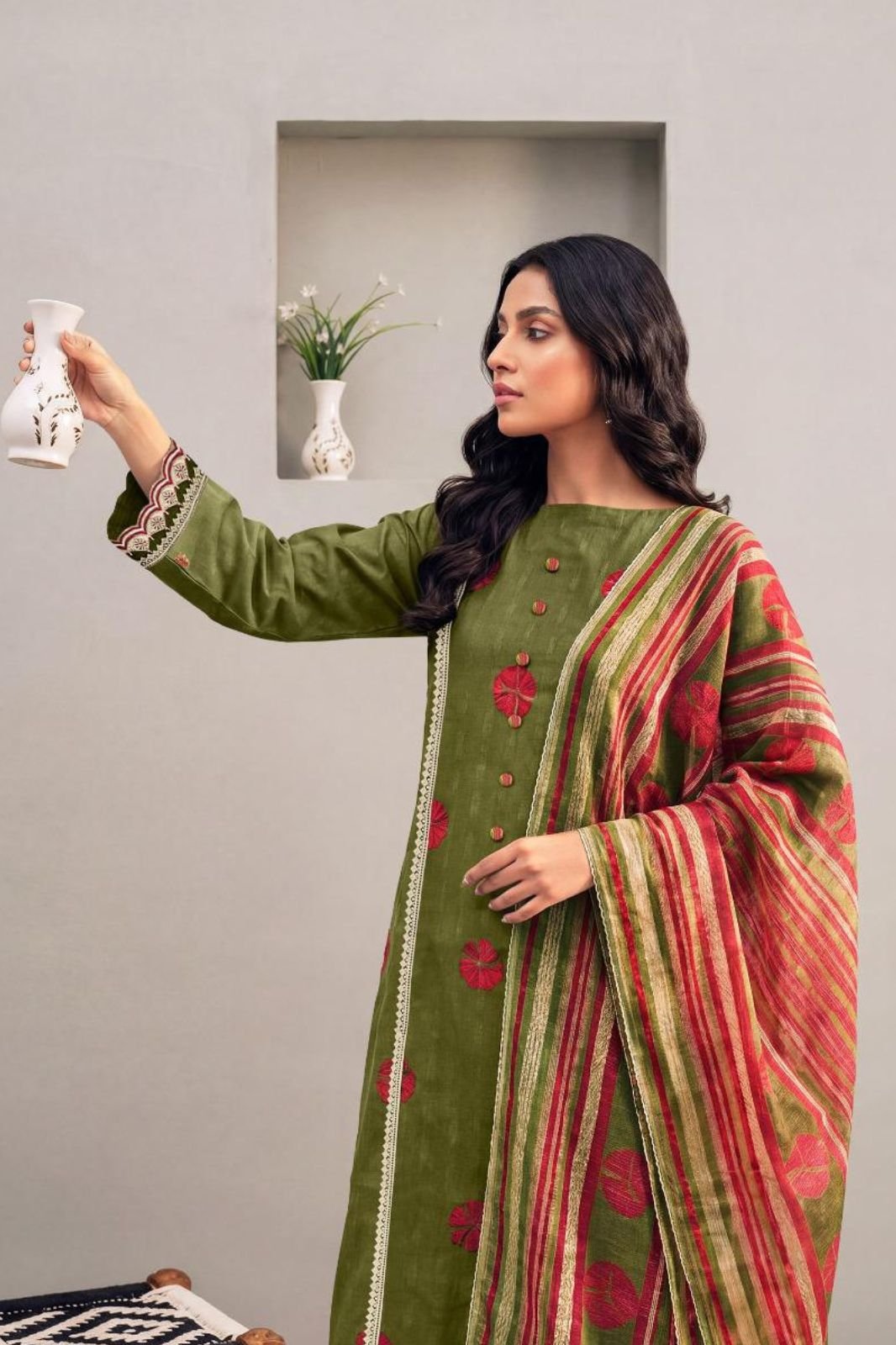 Jay Vijay Prints Lumora Premium Cotton Ladies Suit 3304-C