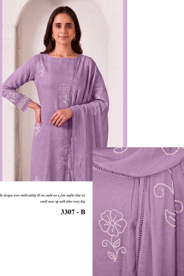 Jay Vijay Prints Nikhaar Malai Chanderi Ladies Suit 3307-B