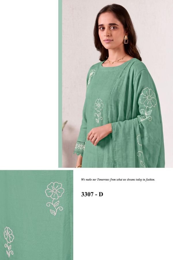 Jay Vijay Prints Nikhaar Malai Chanderi Ladies Suit 3307-D