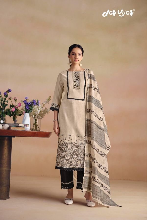 Jay Vijay Prints Sitarey Pure South Cotton Suit 11212