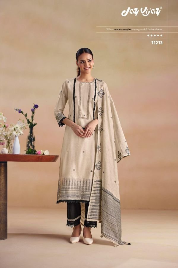 Jay Vijay Prints Sitarey Pure South Cotton Suit 11213