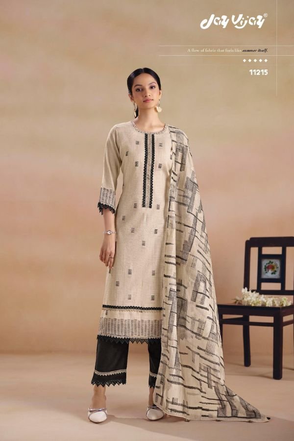 Jay Vijay Prints Sitarey Pure South Cotton Suit 11215