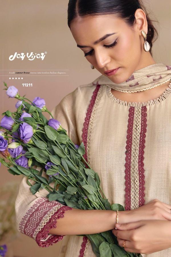 Jay Vijay Prints Sitarey Pure South Cotton Suit 11211