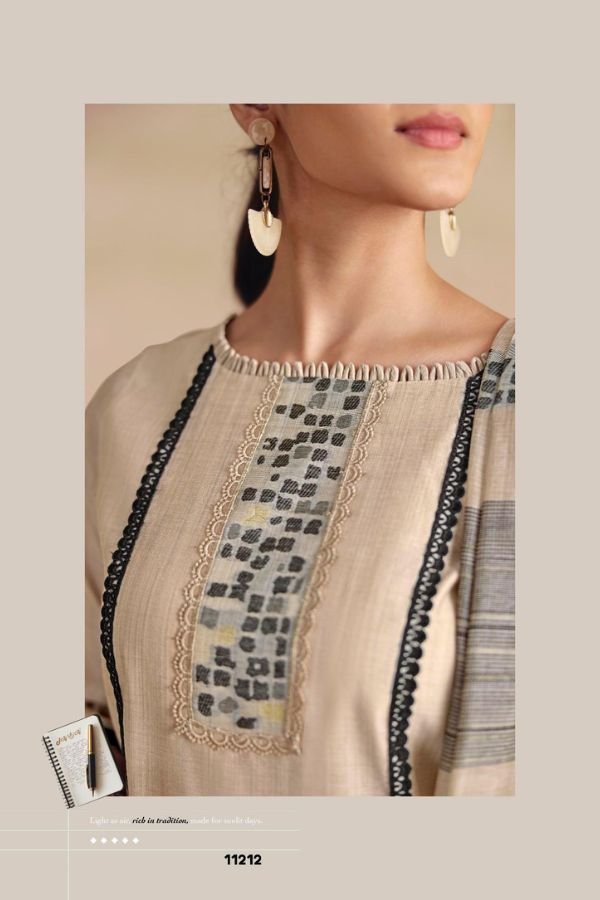 Jay Vijay Prints Sitarey Pure South Cotton Suit 11212
