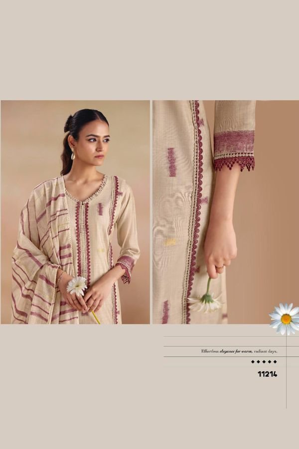 Jay Vijay Prints Sitarey Pure South Cotton Suit 11214