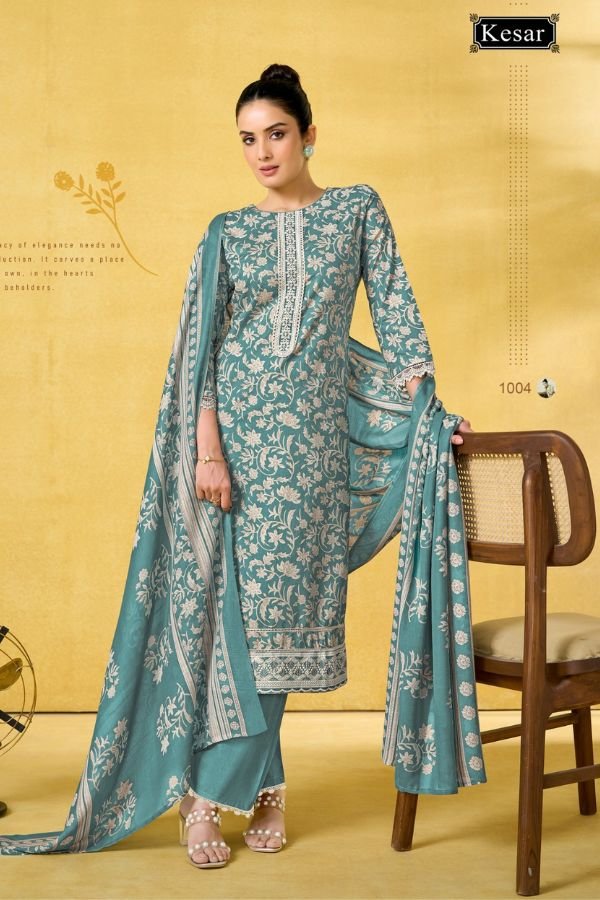 Kesar Karachi Aarna Pure Lawn Cotton Suit 1004