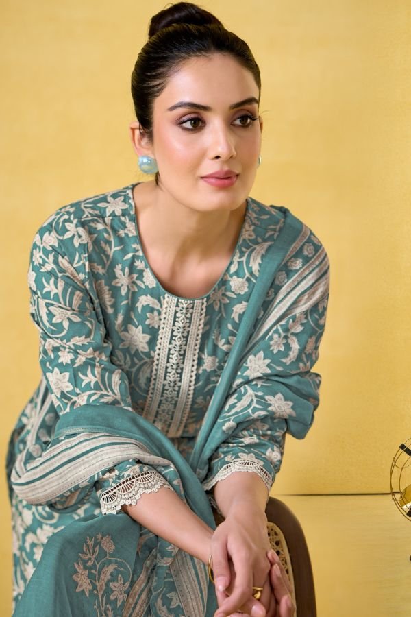 Kesar Karachi Aarna Pure Lawn Cotton Suit 1004