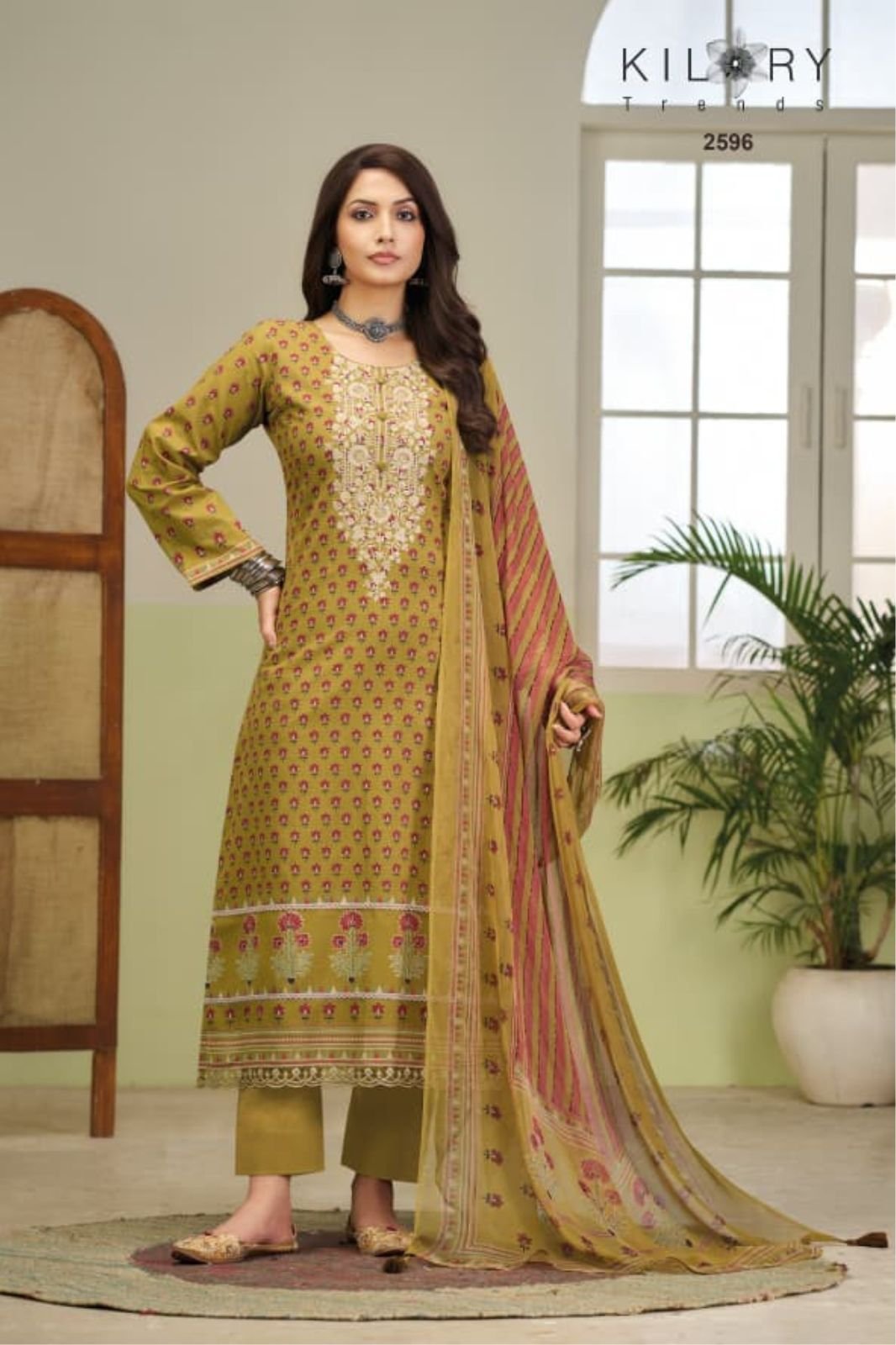 Kilory Trends Rangmanch Pure Lawn Cotton Ladies Suit 2596