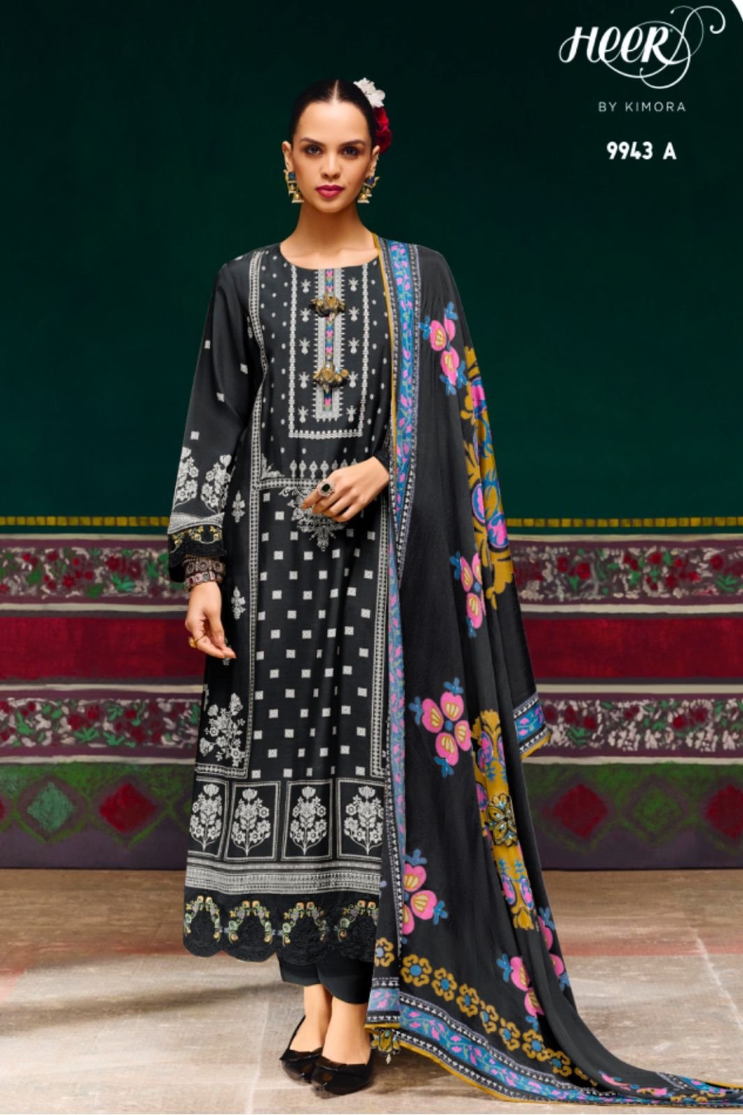 Kimora Fashion Heer Bazaar Muslin Salwar Suit 9943 A