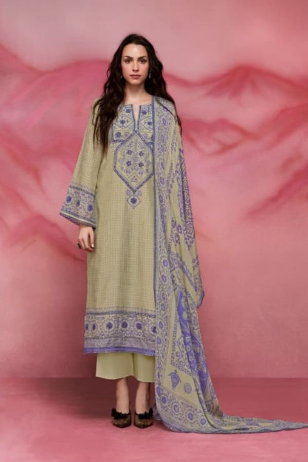 Kimora Fashion Heer Chand Tare Pure Muslin Salwar Suit H-0063