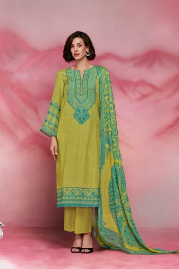Kimora Fashion Heer Chand Tare Pure Muslin Salwar Suit H-0065