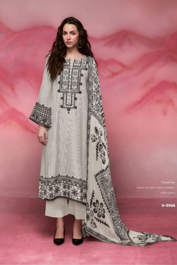 Kimora Fashion Heer Chand Tare Pure Muslin Salwar Suit H-0066