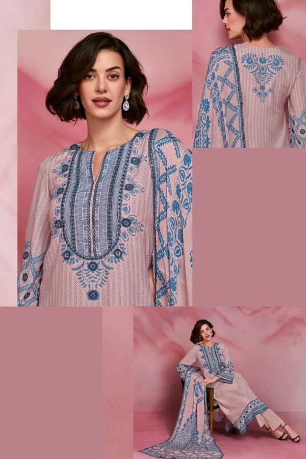 Kimora Fashion Heer Chand Tare Pure Muslin Salwar Suit H-0064