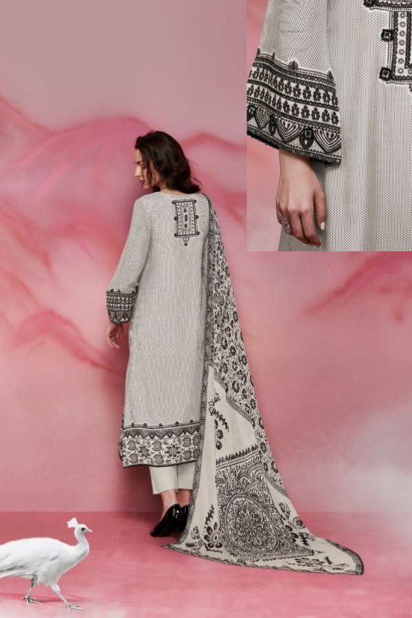 Kimora Fashion Heer Chand Tare Pure Muslin Salwar Suit H-0066