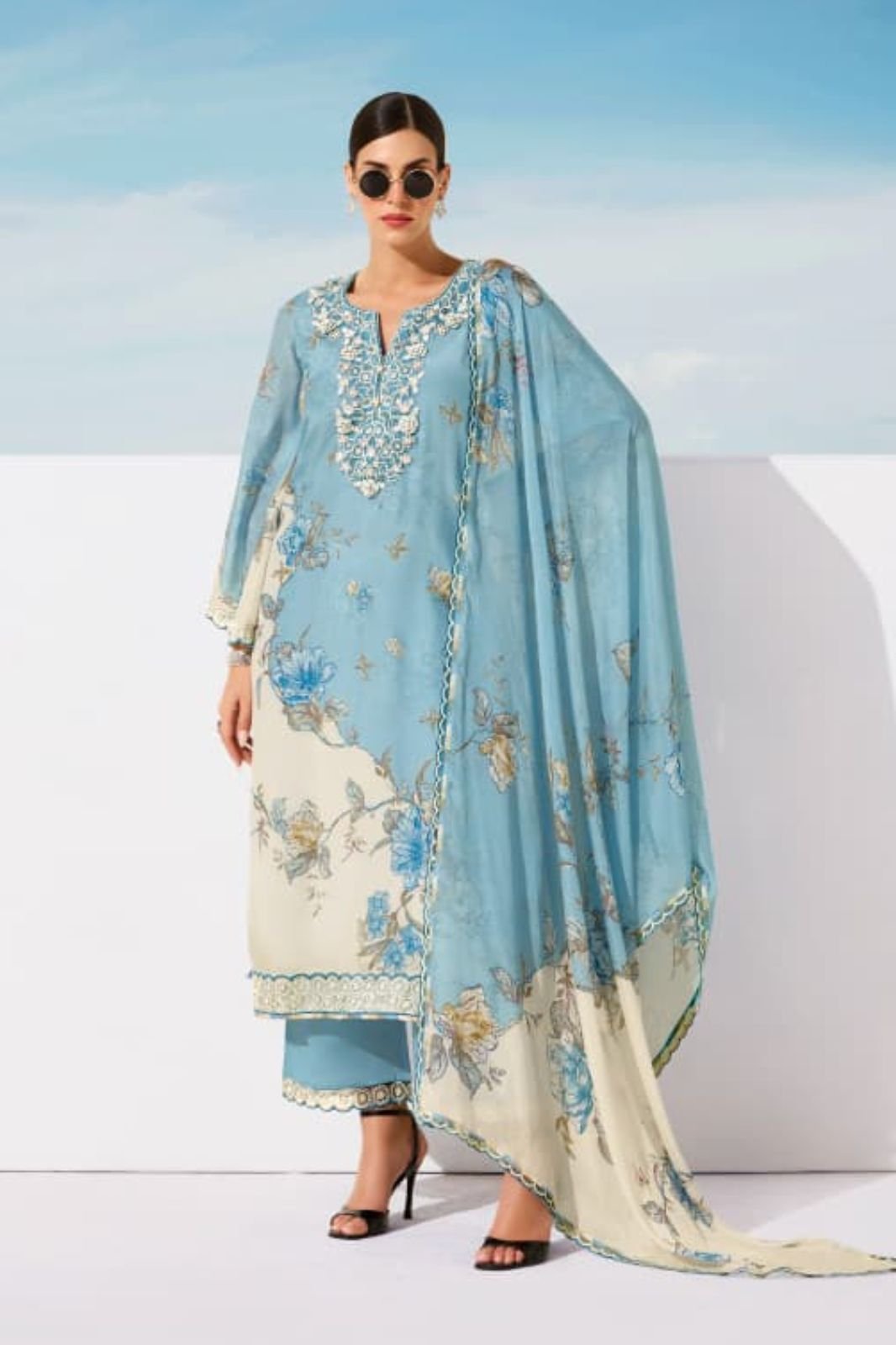 Kimora Fashion Heer Marina Pure Muslin Salwar Suit H-0031