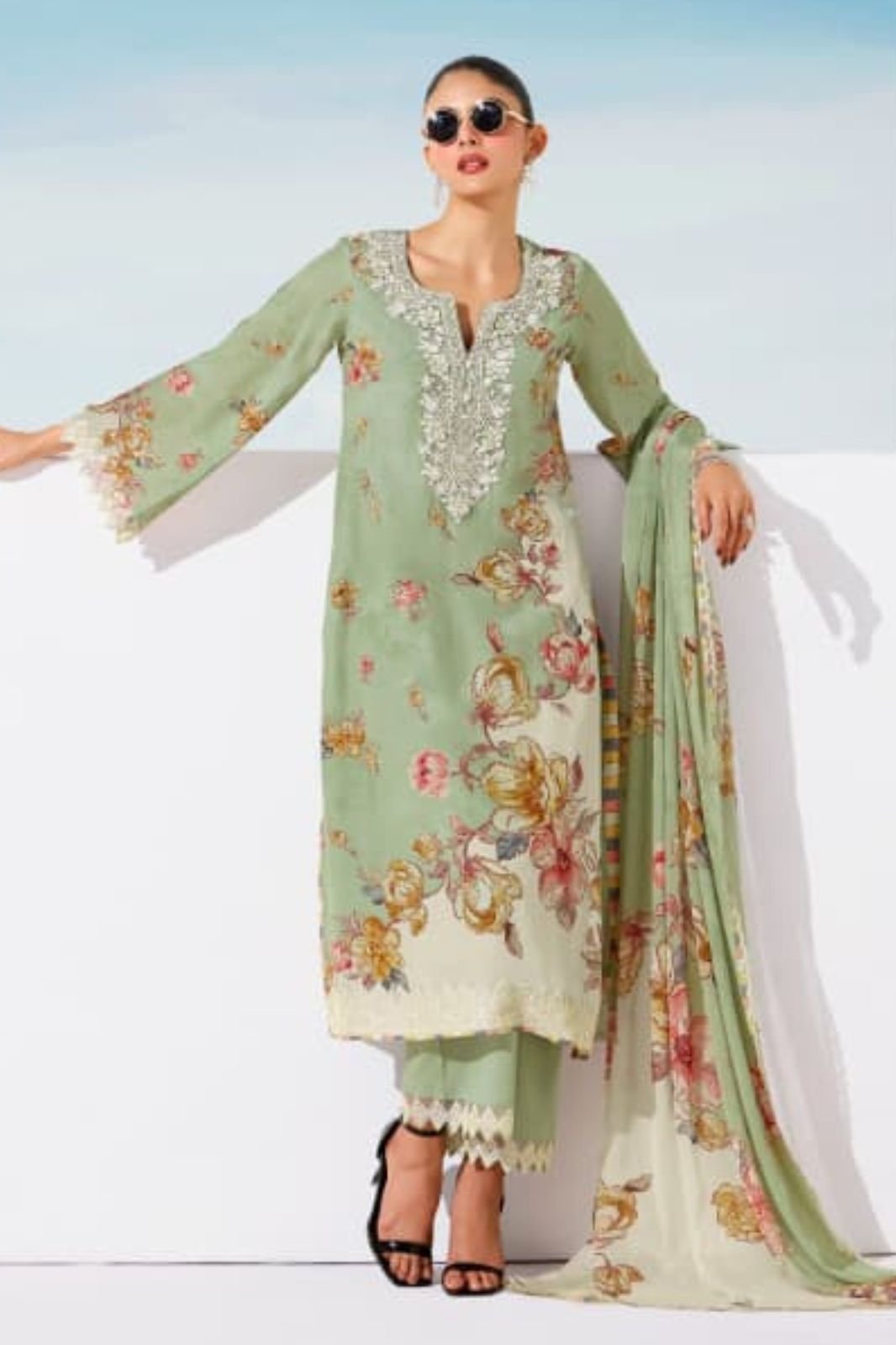 Kimora Fashion Heer Marina Pure Muslin Salwar Suit H-0033