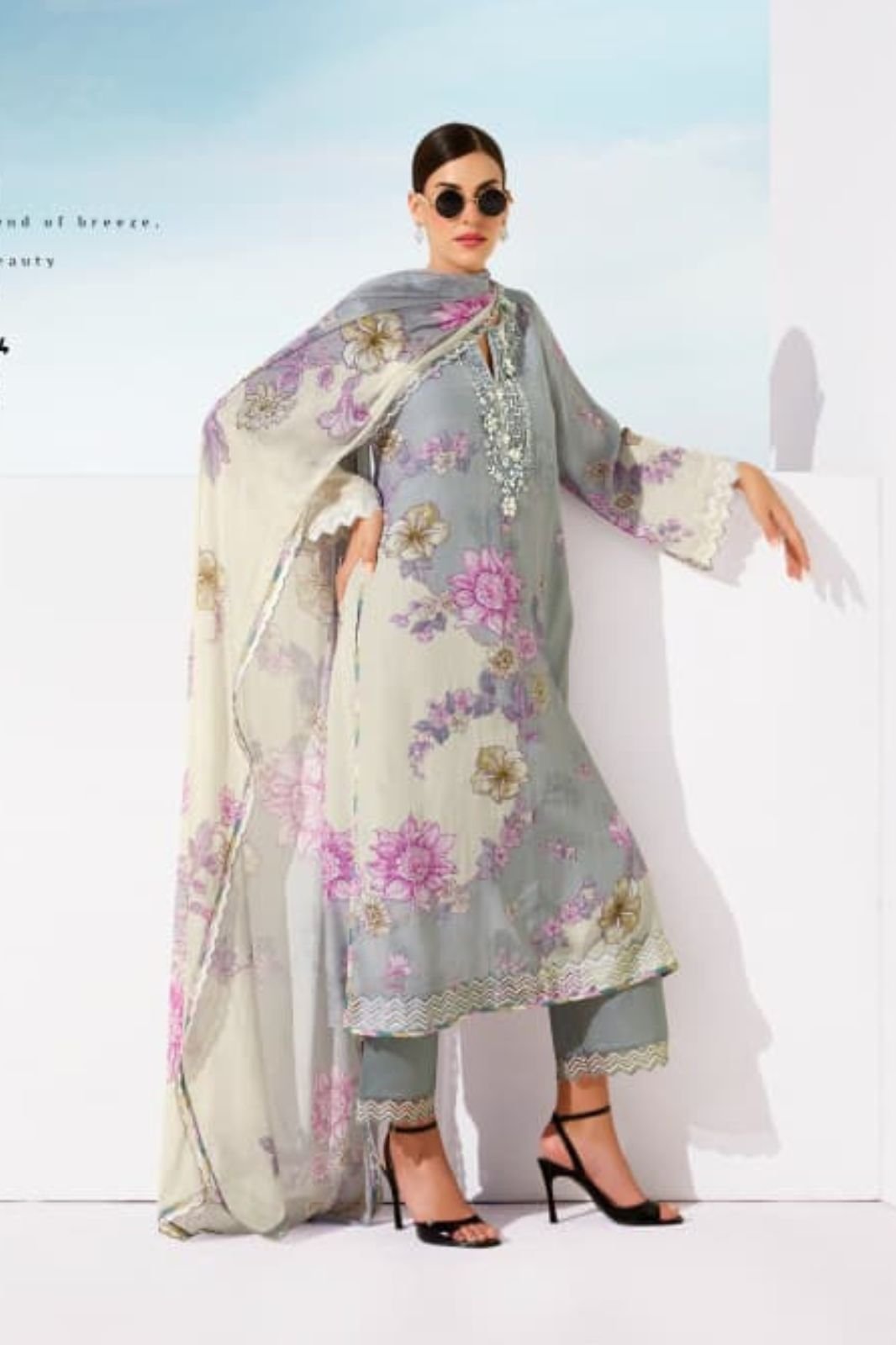 Kimora Fashion Heer Marina Pure Muslin Salwar Suit H-0034