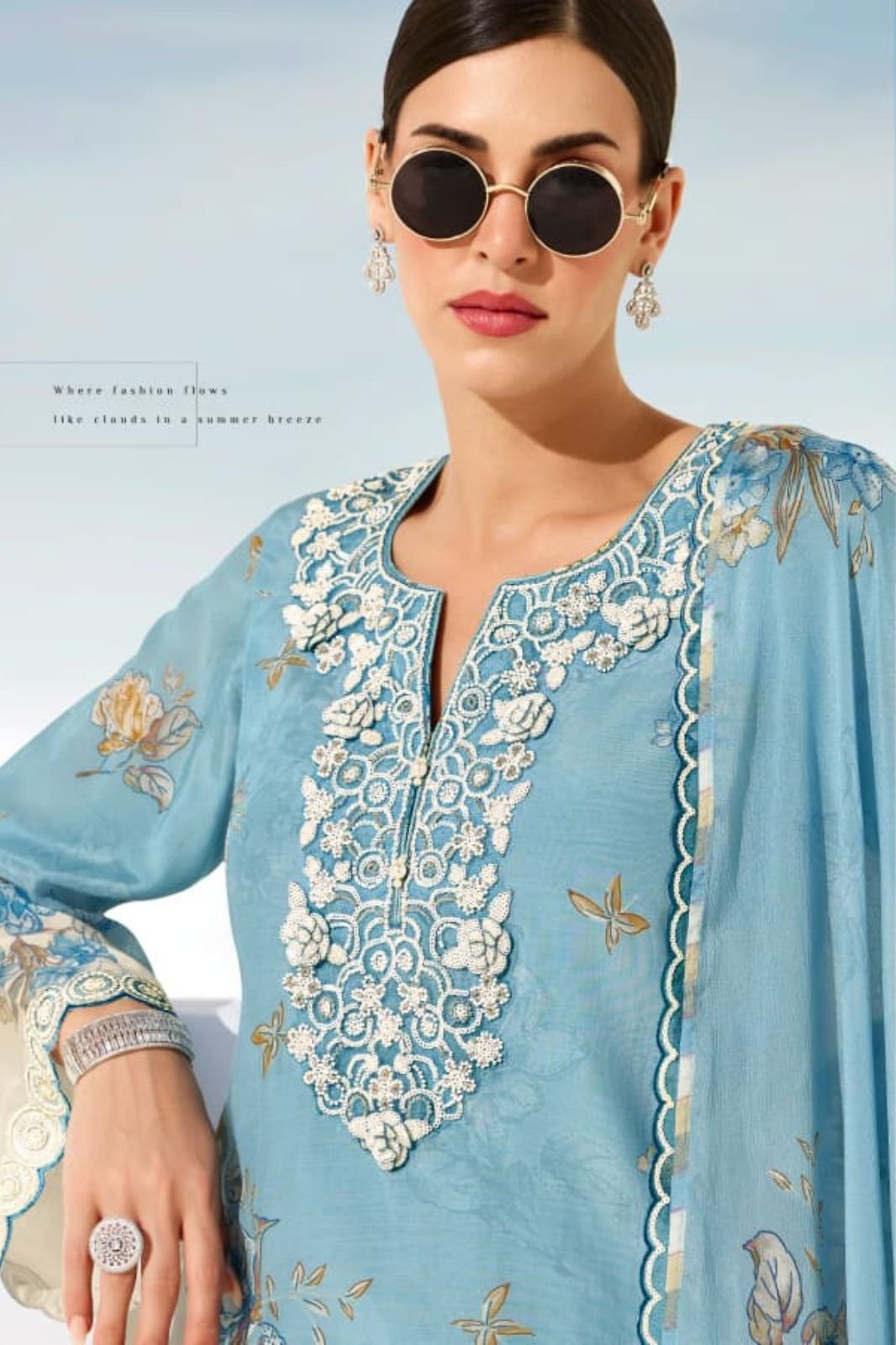 Kimora Fashion Heer Marina Pure Muslin Salwar Suit H-0031
