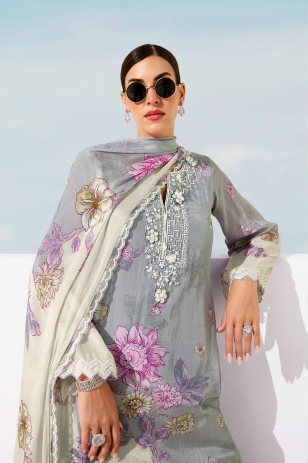 Kimora Fashion Heer Marina Pure Muslin Salwar Suit H-0034
