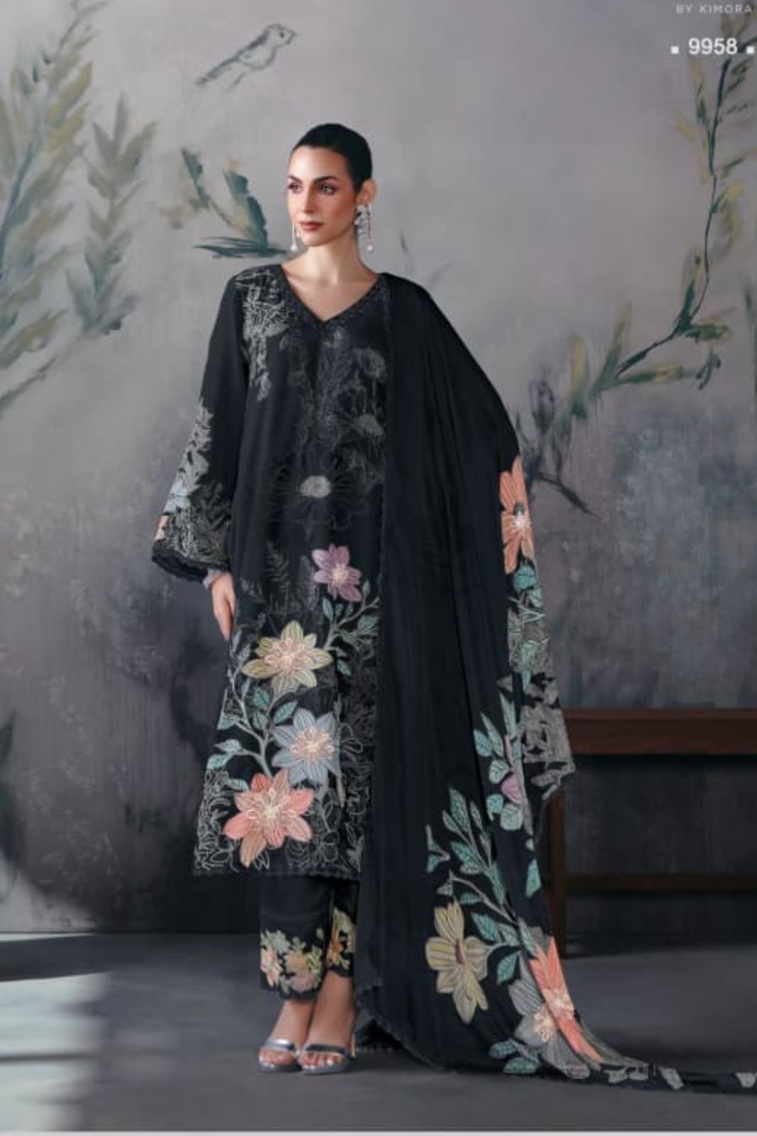 Kimora Fashion Heer Pyaar Cotton Lawn Ladies Suit 9958