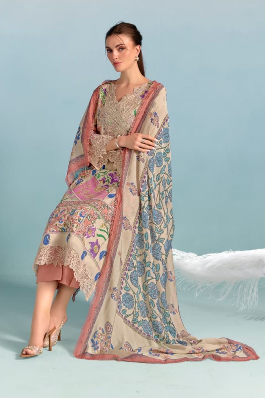 Kimora Fashion Sohni Block Pure Cotton Lawn Suit 761