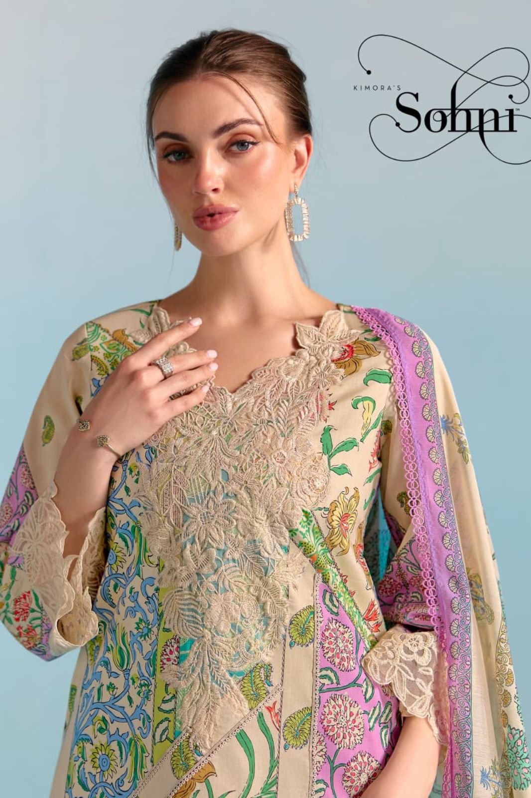 Kimora Fashion Sohni Block Pure Cotton Lawn Suit 763
