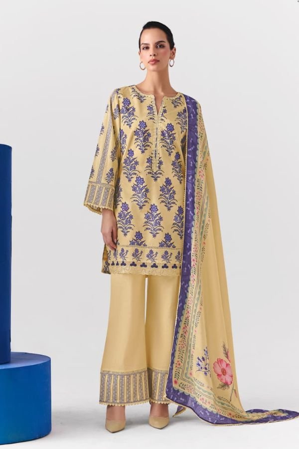Kimora Fashion Sohni Cobalt Pure Cotton Suit 803