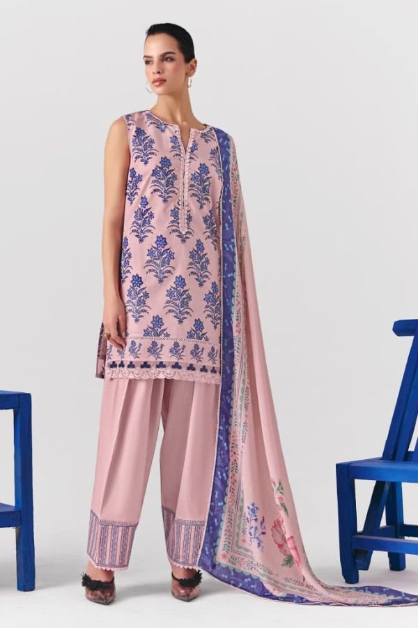 Kimora Fashion Sohni Cobalt Pure Cotton Suit 804
