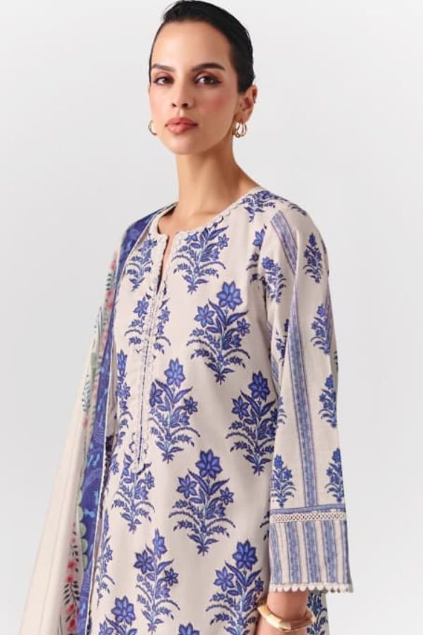 Kimora Fashion Sohni Cobalt Pure Cotton Suit 801