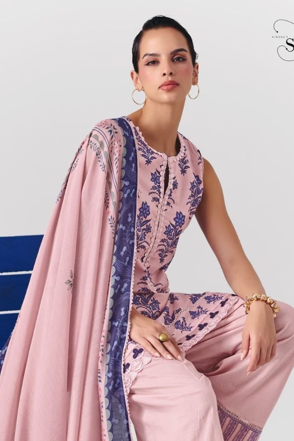 Kimora Fashion Sohni Cobalt Pure Cotton Suit 804