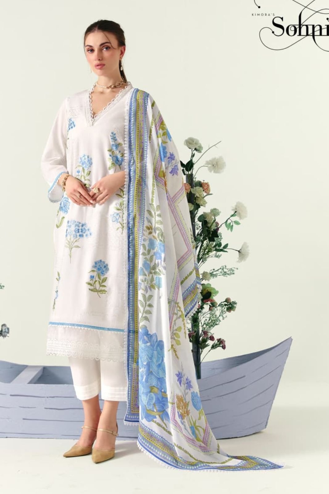 Kimora Fashion Sohni Orchid Pure Cotton Lawn Suit 792