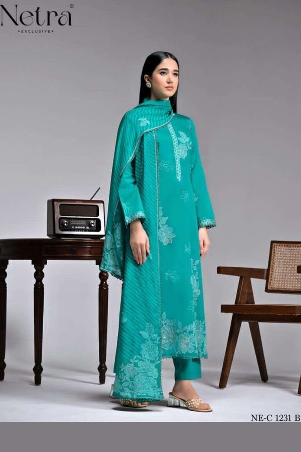 Netra Exclusive Aabha Premium Pure Cotton Suit NE-C 1231 B