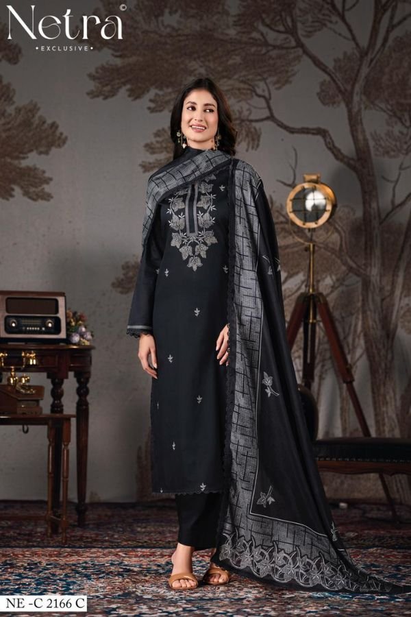 Netra Exclusive Gucci 10 Pure Cotton Ladies Suit NE-C 2166 C