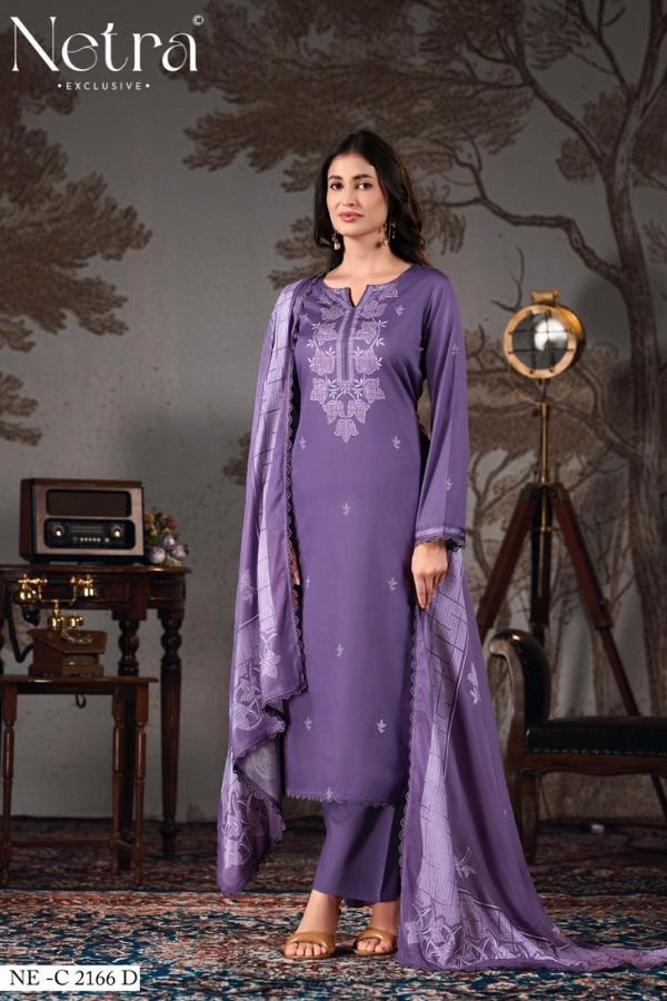 Netra Exclusive Gucci 10 Pure Cotton Ladies Suit NE-C 2166 D