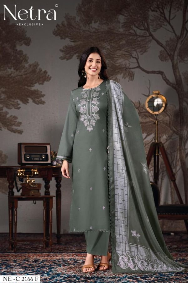 Netra Exclusive Gucci 10 Pure Cotton Ladies Suit NE-C 2166 F