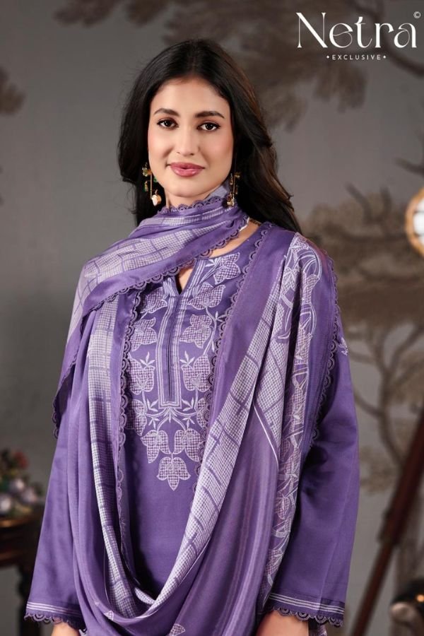 Netra Exclusive Gucci 10 Pure Cotton Ladies Suit NE-C 2166 D