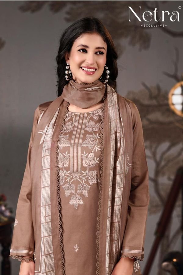 Netra Exclusive Gucci 10 Pure Cotton Ladies Suit NE-C 2166 E