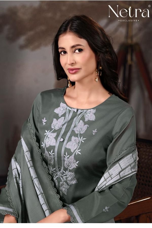 Netra Exclusive Gucci 10 Pure Cotton Ladies Suit NE-C 2166 F