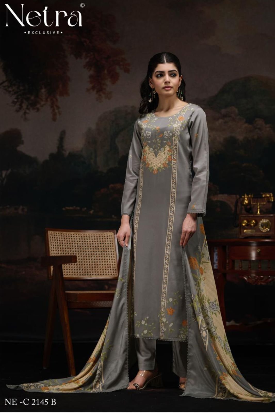 Netra Exclusive Kristi Pure Cotton Ladies Suit NE-C 2145 B