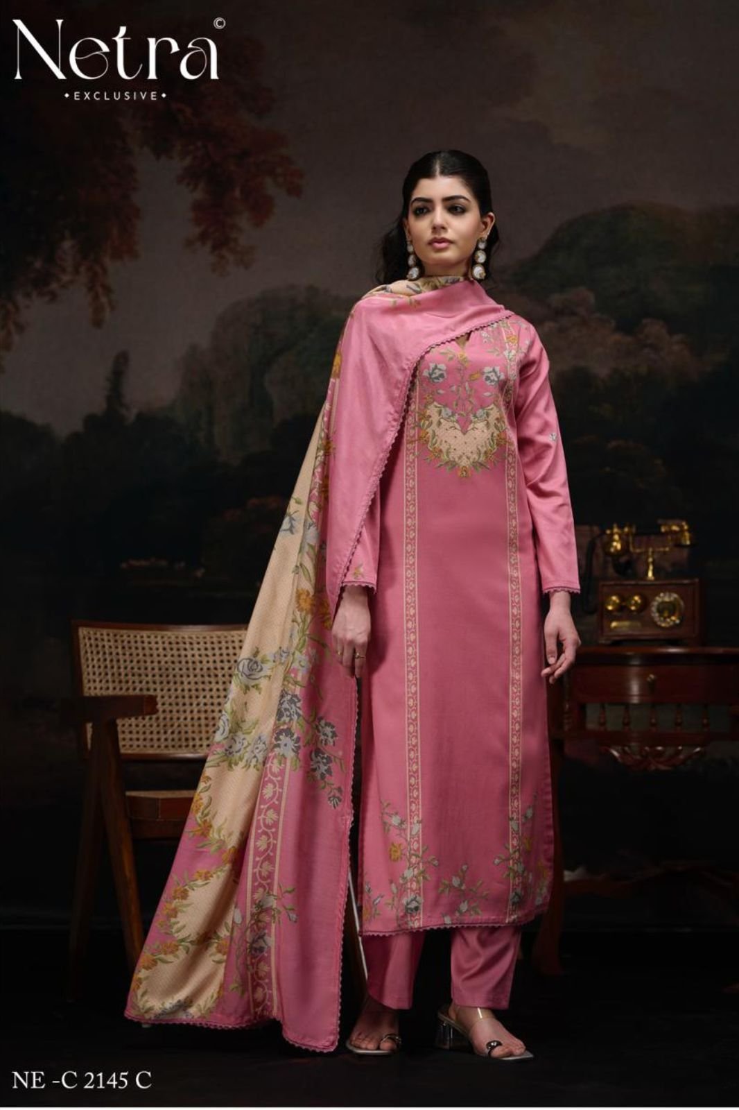Netra Exclusive Kristi Pure Cotton Ladies Suit NE-C 2145 C