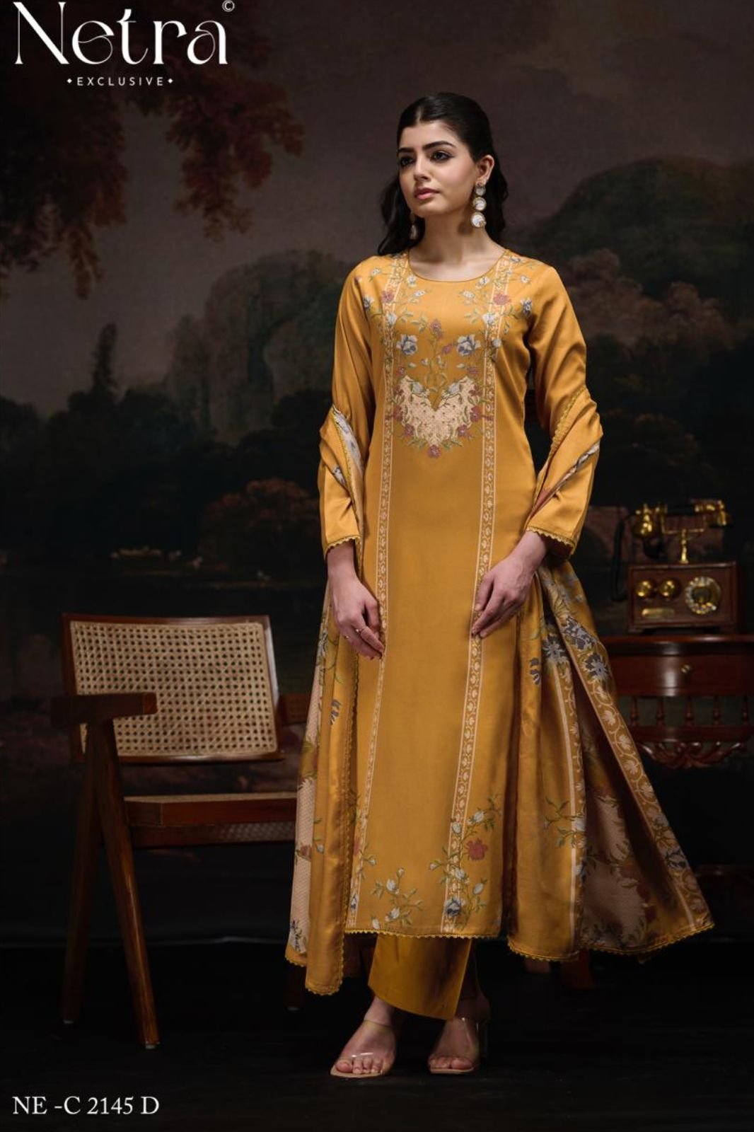 Netra Exclusive Kristi Pure Cotton Ladies Suit NE-C 2145 D