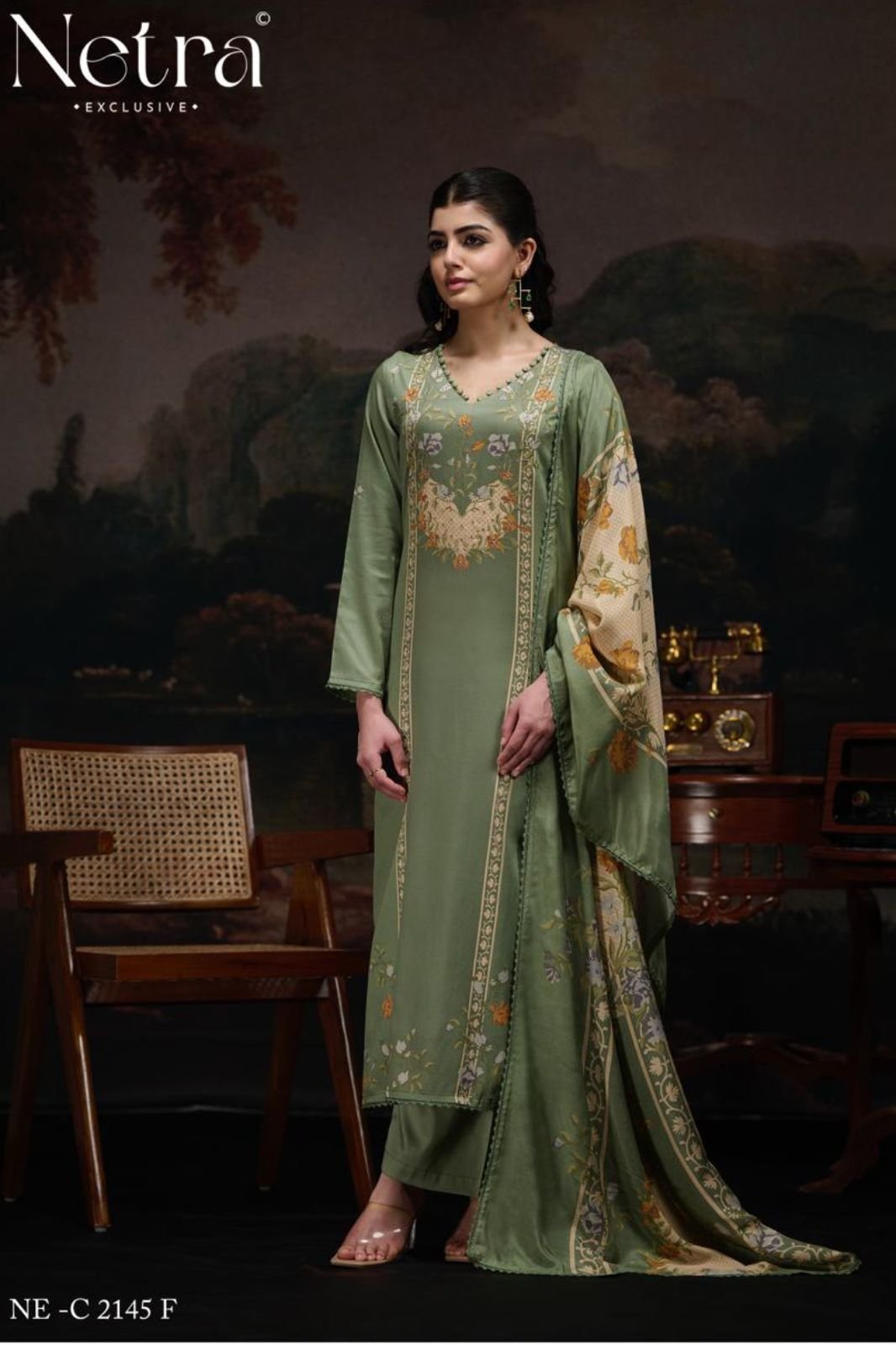 Netra Exclusive Kristi Pure Cotton Ladies Suit NE-C 2145 F